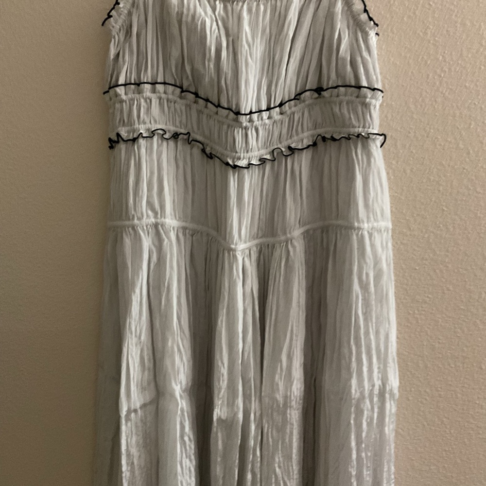 J. Crew White Dress with Black Accents